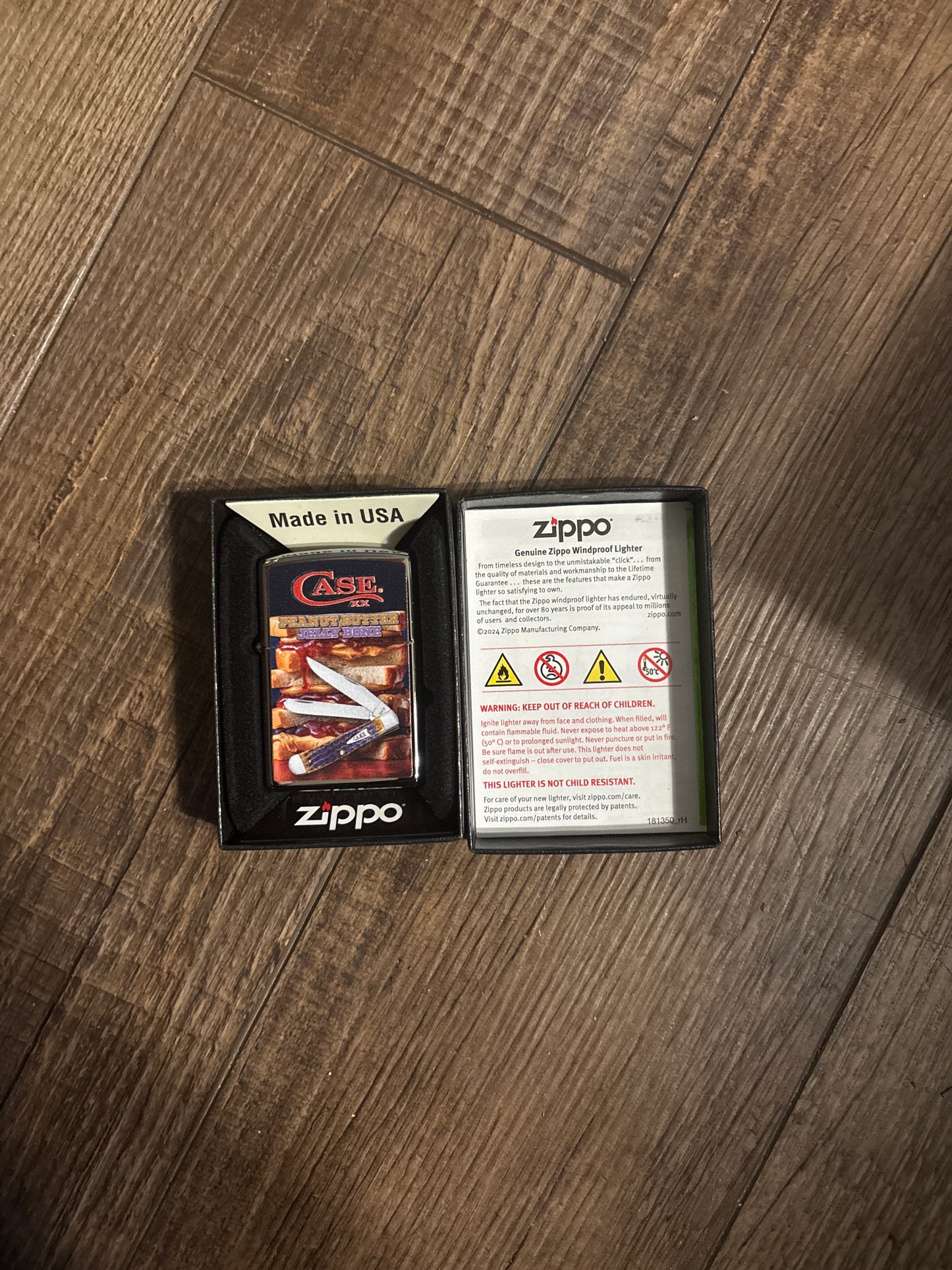 Peanut Butter Jelly Bone Case XX Zippo